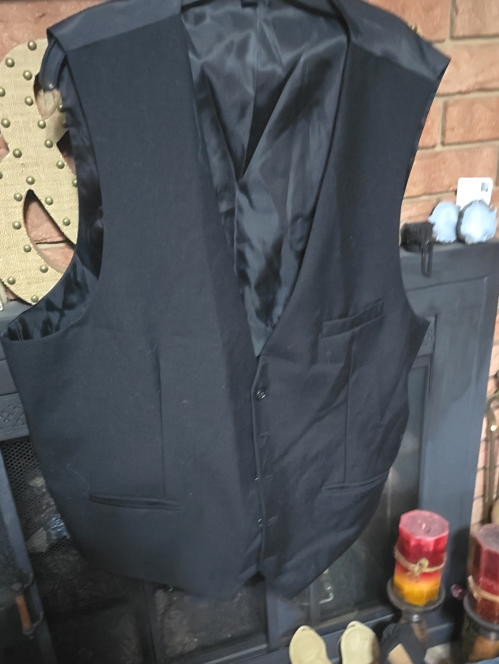 Source Unknown Black Men's Classic Dress Vest